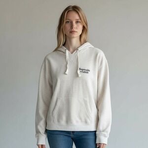 Abercrombie Fitch Striped Hoodie Pullover Casual Athleisure Women's Size M